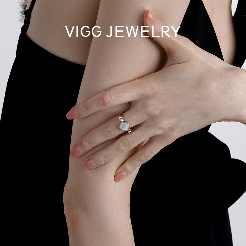 VIGG云光几何开口戒指女小众百搭