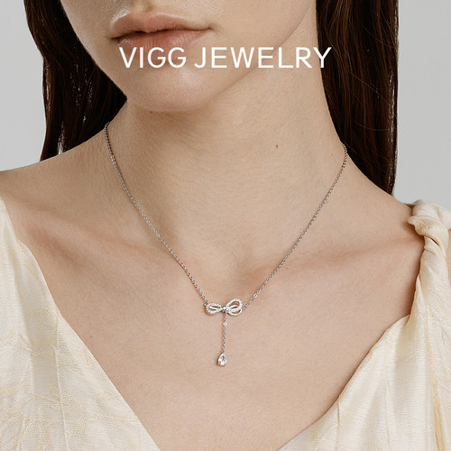 vigg925纯银蝴蝶项链女小众设计