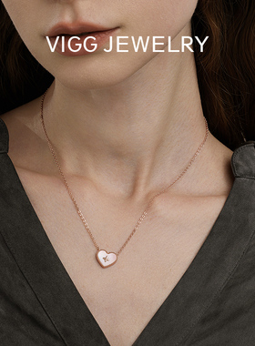 VIGG恋心项链女s925纯银小众设计