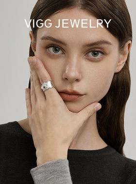 VIGG幽兰开口戒指女高级设计感