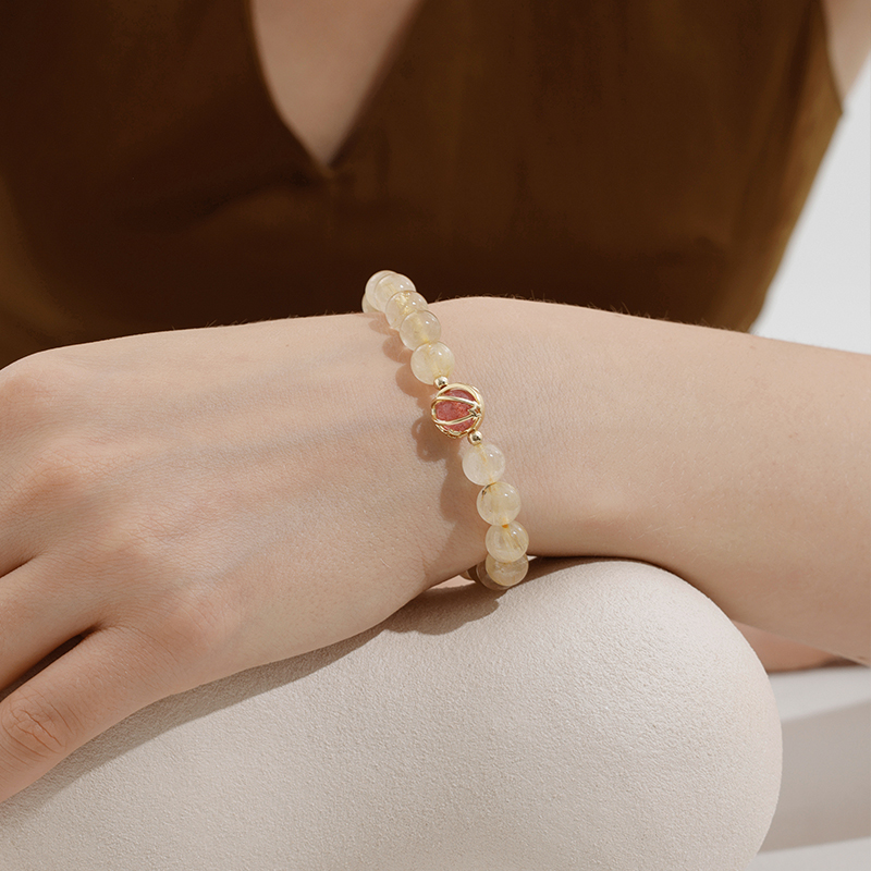 VIGG金发晶手串女2025年新款高级感时尚百搭饰品轻奢小众设计