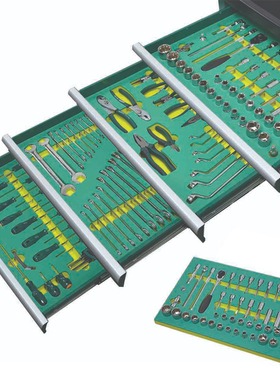 世达汽修修车工具套装棘轮套筒气动扳手通用机修组套套装95207S