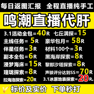 鸣潮代肝代练代打跑图探索度主线剧情活动声骸托管全收集宝箱调号