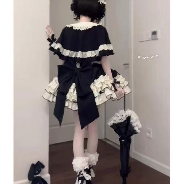 奶油裱花师斗篷lolita套装甜美可爱公主少女连衣裙