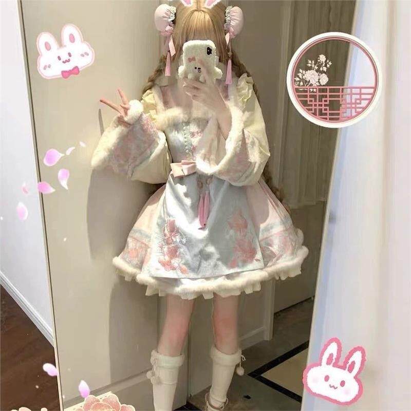 七月樱【椿雪绒绒】正版原创连衣裙新年战袍国风公主