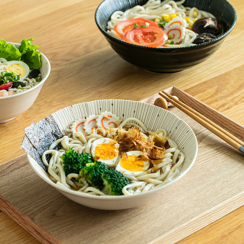 釉下彩工艺陶瓷拉面碗Bloom日式