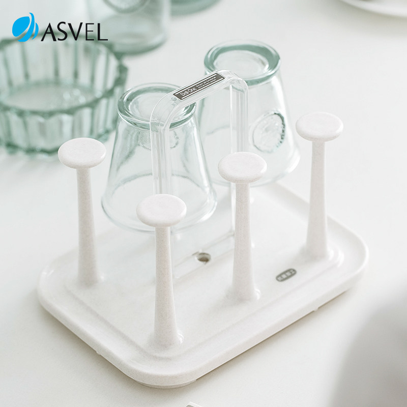 日本进口asvel倒挂玻璃杯置物架