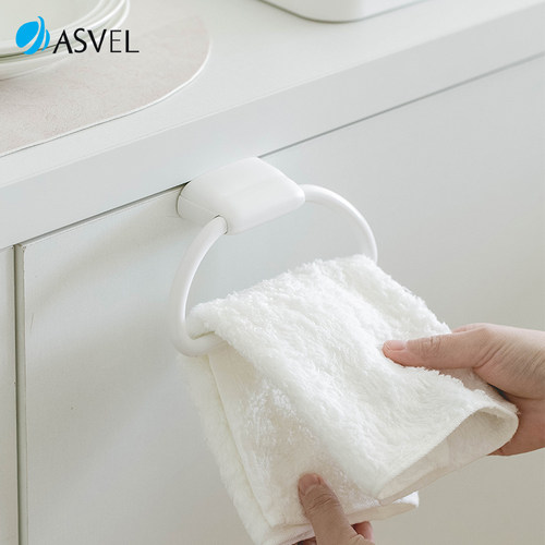 日本asvel免打孔厨房抹布毛巾架