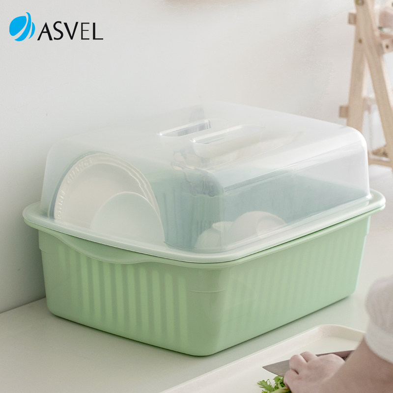 日本进口asvel碗碟收纳架沥水篮