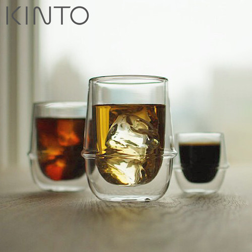 KINTO双层水杯喝水双层玻璃杯