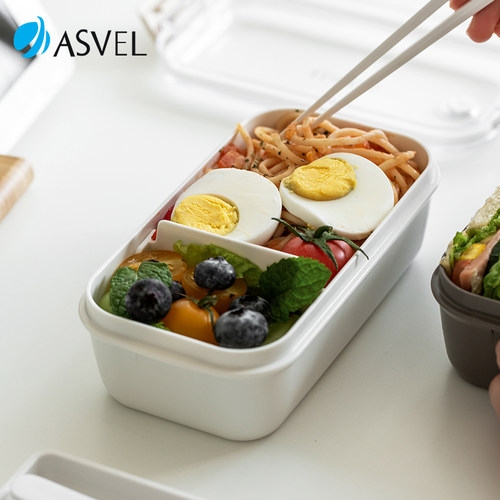 日本asvel可微波加热带餐盒饭盒