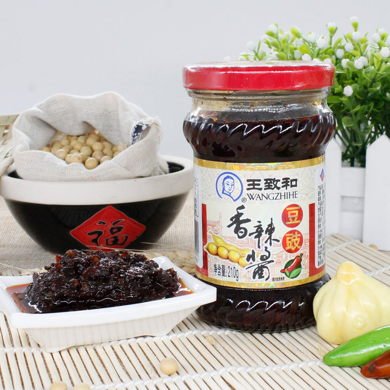 王致和豆豉香辣酱210g瓶装