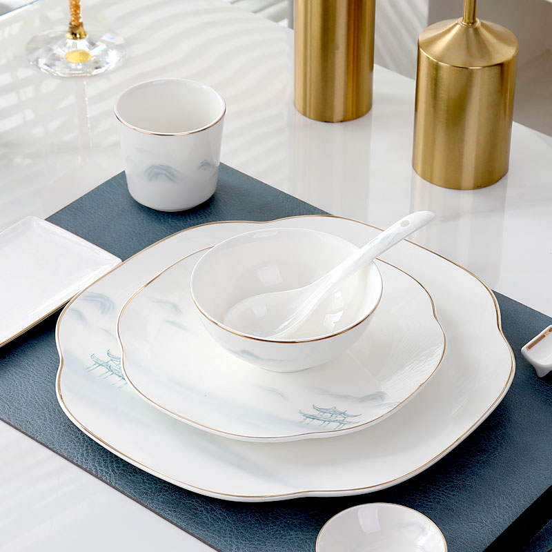 宝树窑盘碗性价比高耐用简约商用