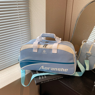 新款简约大容量羽毛球包学生时尚单肩手提包轻便运动瑜伽女健身包