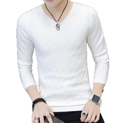 男士毛衣打底衫薄款v领