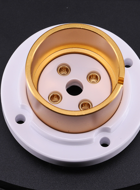 EIZZ四脚管座 陶瓷铍铜镀金大4脚胆插座 845 805 FU5 211电子管座