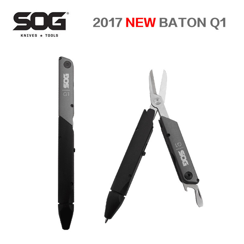 SOG索格Q1Q2Q3Q4多功能组合钳战术笔酷棍剪刀手电户外工具EDC装备