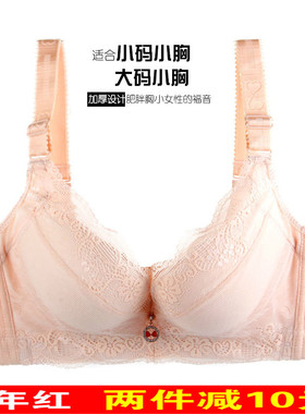 加肥加大码小胸加厚文胸胖mm聚拢200上托胸罩内衣女95A100B46B48B
