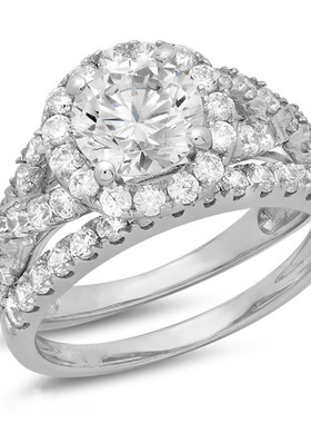 华杰 wish热卖S925银白色锆石微镶戒指 欧美跨境爆款浪漫女性戒指