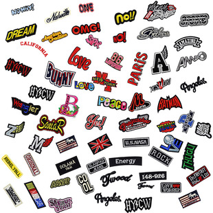 熨烫缝制贴多色刺绣徽章布贴童装牛仔裤子衣服补丁贴修补破洞补贴