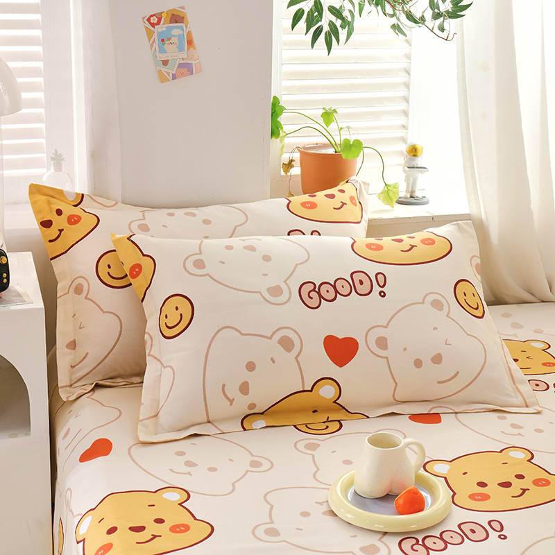 100%纯棉斜纹卡通枕头套环保印染