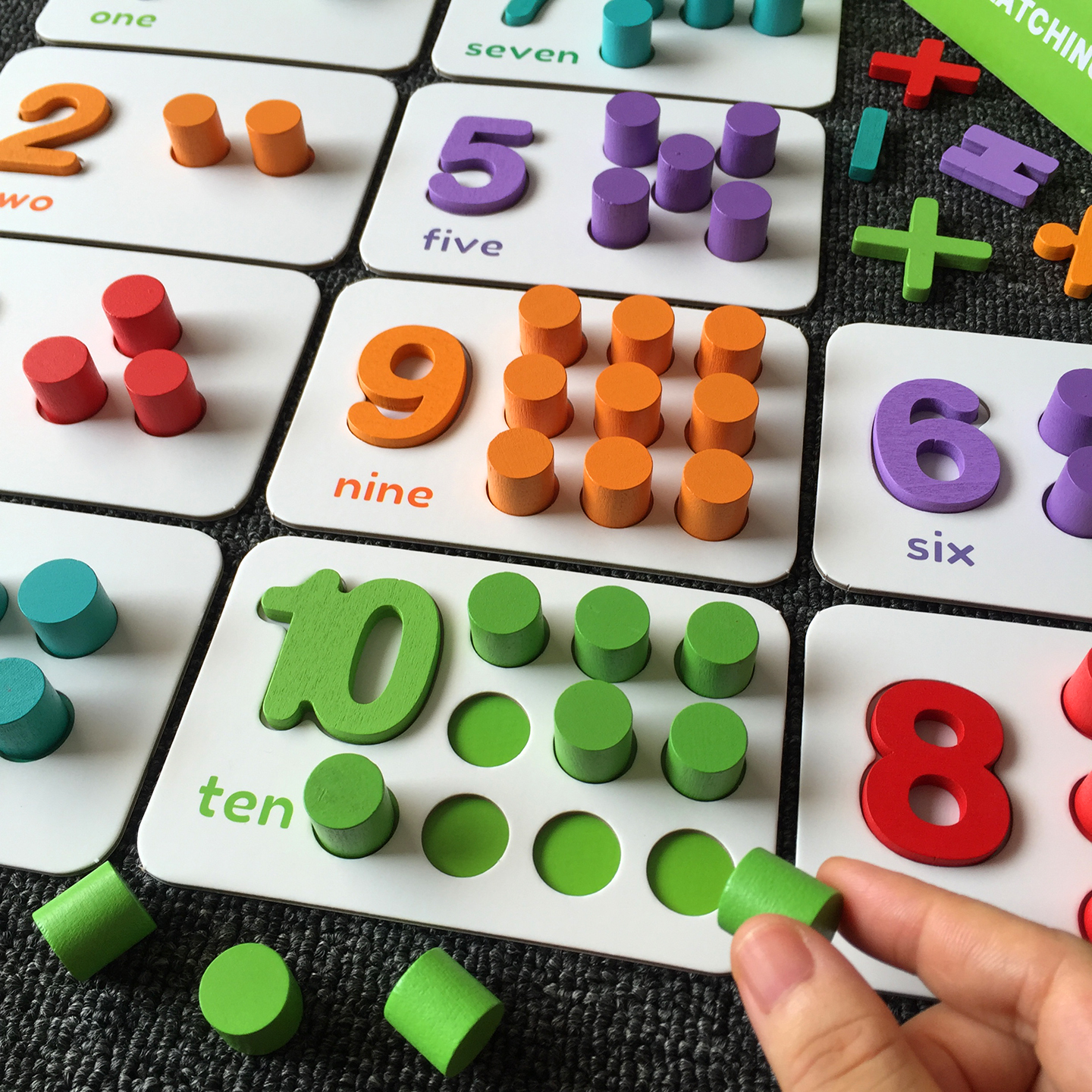 蒙氏1-10计数配对板数学启蒙教具