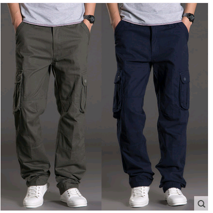 春秋户外休闲裤战术裤棉质多功能宽松大码军裤多口袋男裤工装长裤|ruв категории Мужская одежда, брюки - от Buy2taobao.com для оказания профессиональной услуги покупки агента Taobao