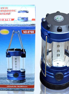 9789营地灯 帐篷灯 蓝色12LED小挂灯 野营 手提 户外应急灯登山灯