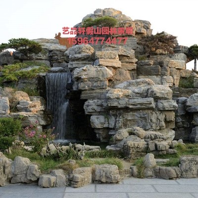 定做假山假石水泥塑石景观石草坪石玻璃钢景观景区园林现场施工