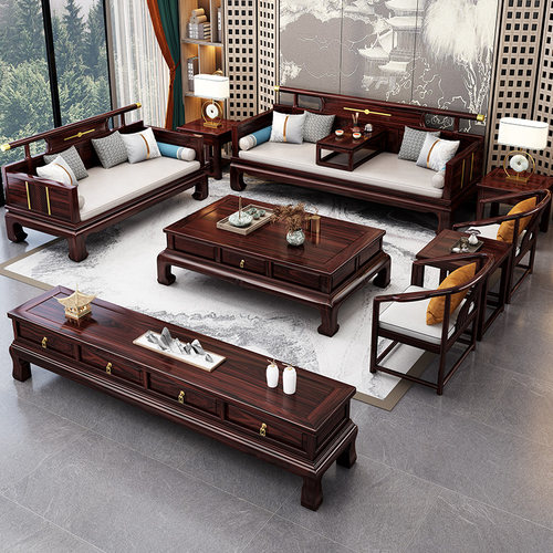 乌金木新中式冬夏两用仿古家具