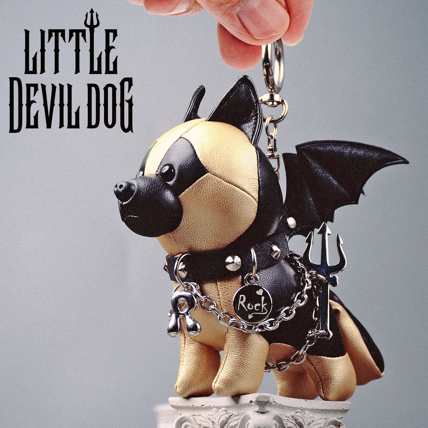 Heshan【德牧小恶魔】定制小狗挂饰玩偶原创设计皮质挂件