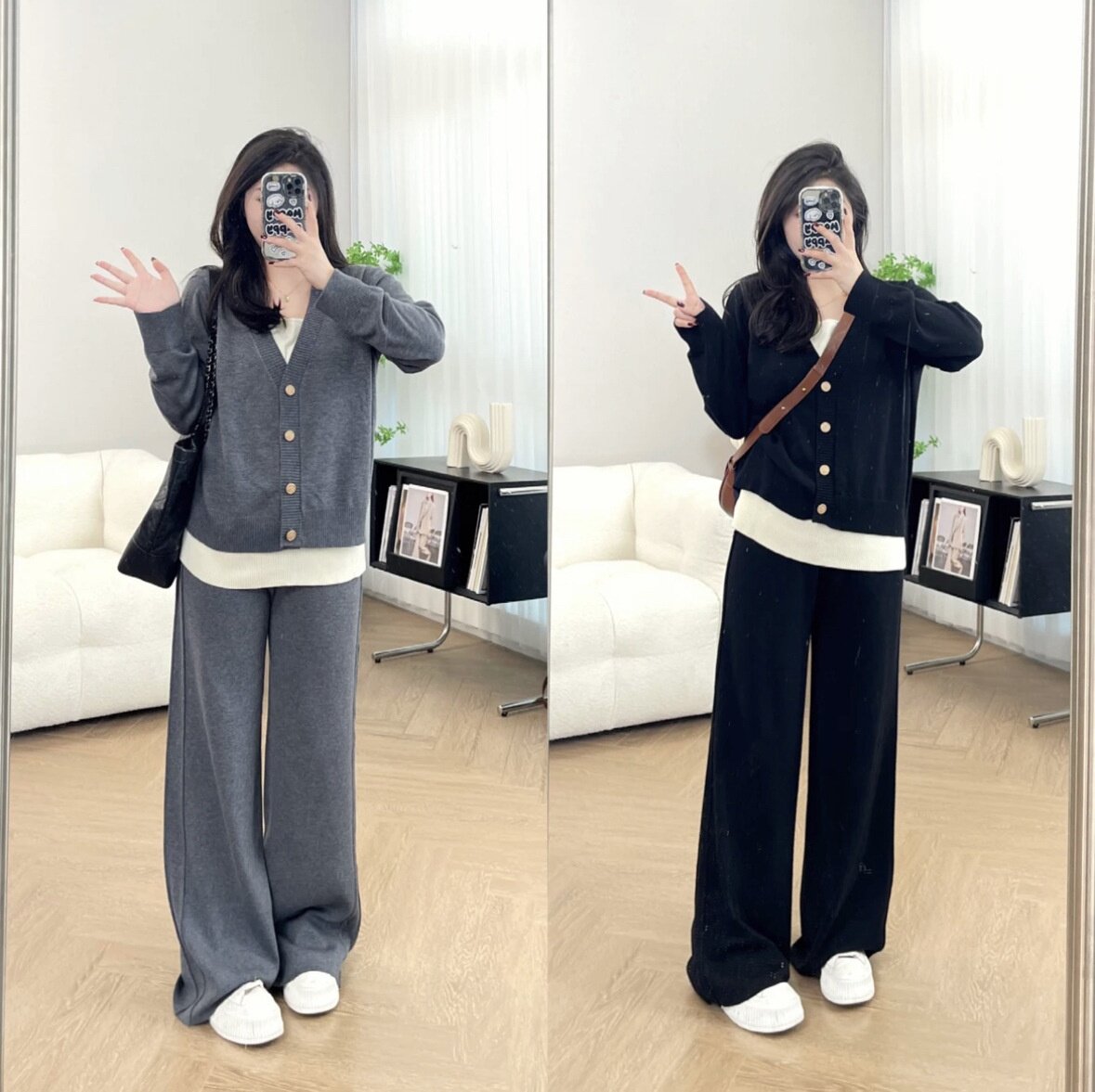 2025新款宣宣2024年秋冬新款舒适主义微胖大码女装慵懒针织毛衣+