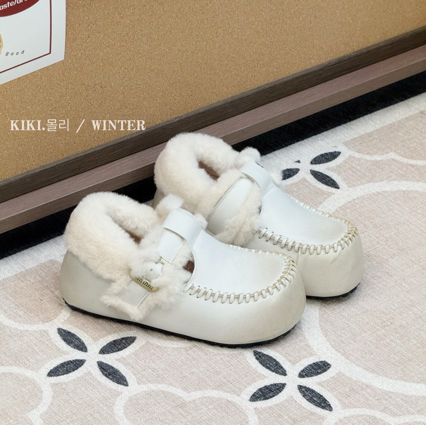 欧洲站2025冬季新款时尚加绒保暖小皮鞋女百搭真皮毛毛勃肯棉鞋