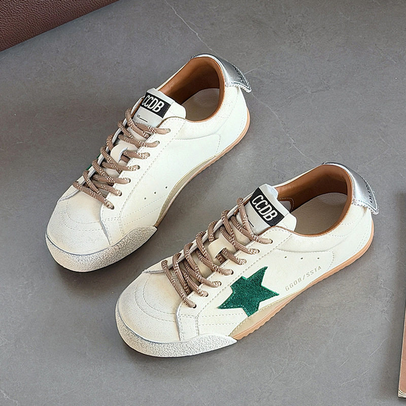 欧洲站2026春季新款时尚星星做旧小脏鞋女百搭休闲运动鞋德训鞋潮