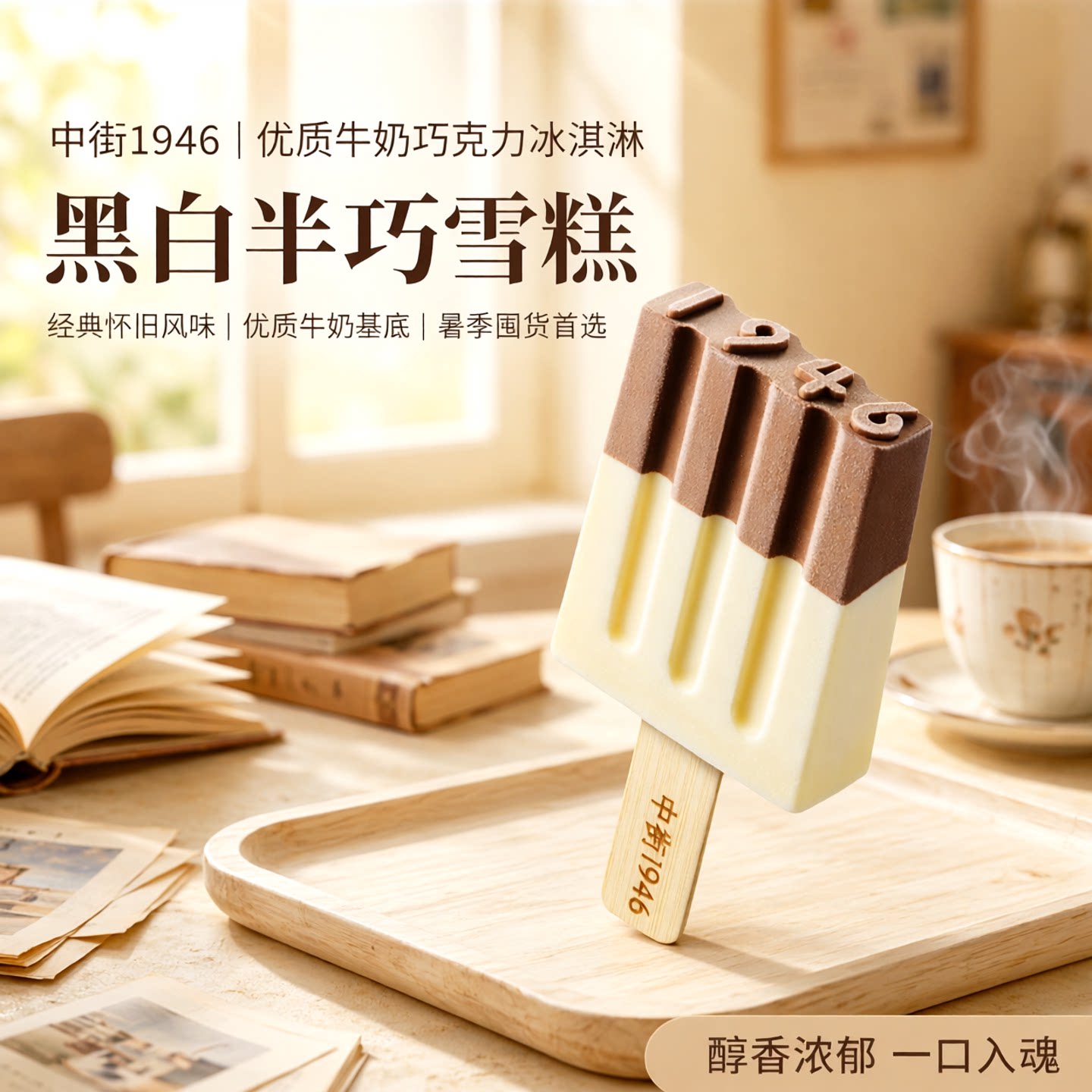 中街1946牛乳巧克力冰淇淋图片