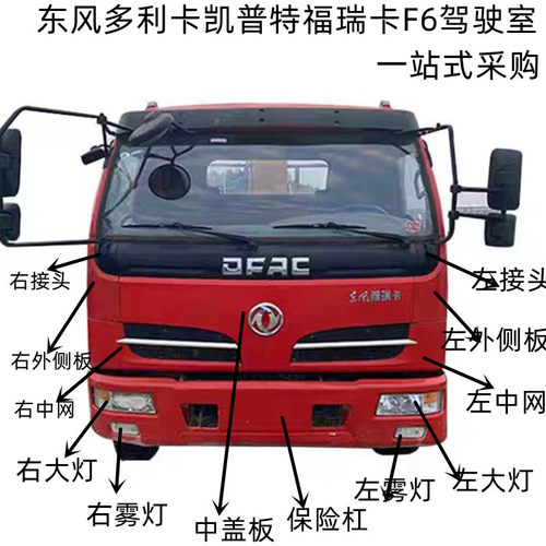 适配东风福瑞卡F6R7R8中盖板面罩格栅大灯总成保险杠配件