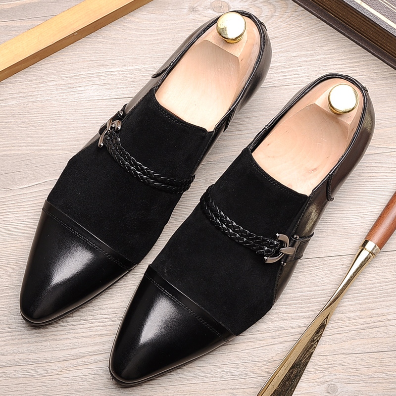 男士潮流套脚休闲皮鞋