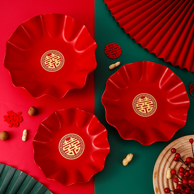 中式婚礼用茶盘果盘干果喜事