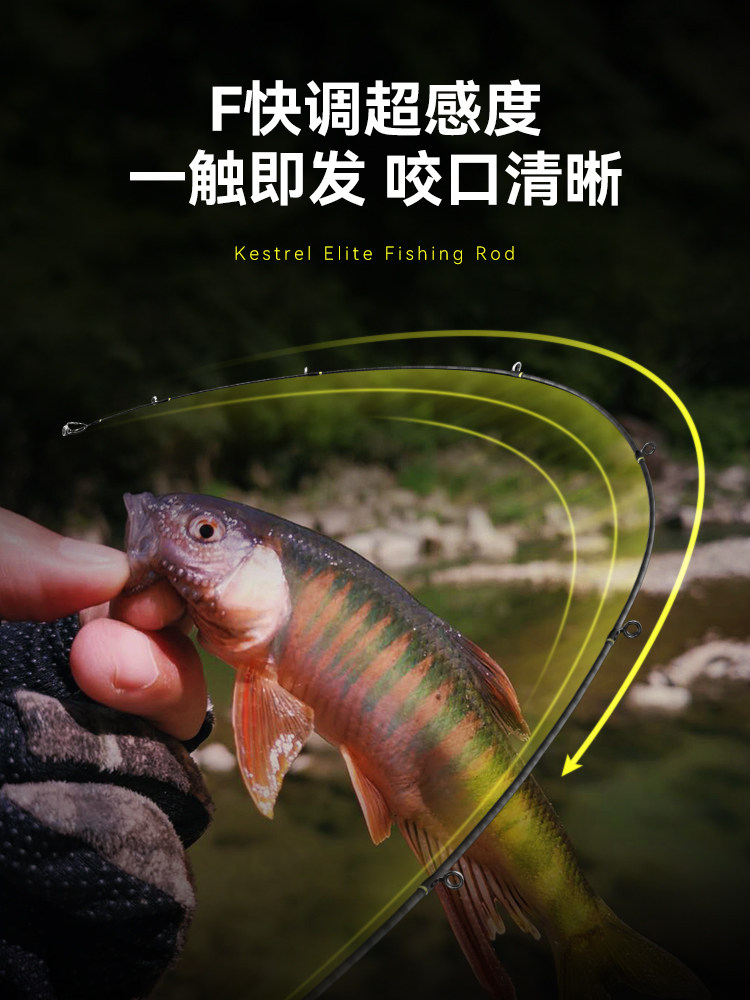 【新品】卡斯丁微物凌隼路亚竿67克钓鱼专用溪流竿超轻马口白条