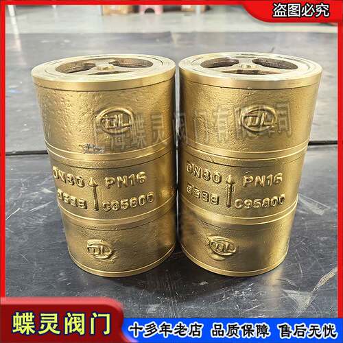 蝶灵DN71W-16T DN125 管道阀止回阀 静音抗冲击 高压工况铜止回阀
