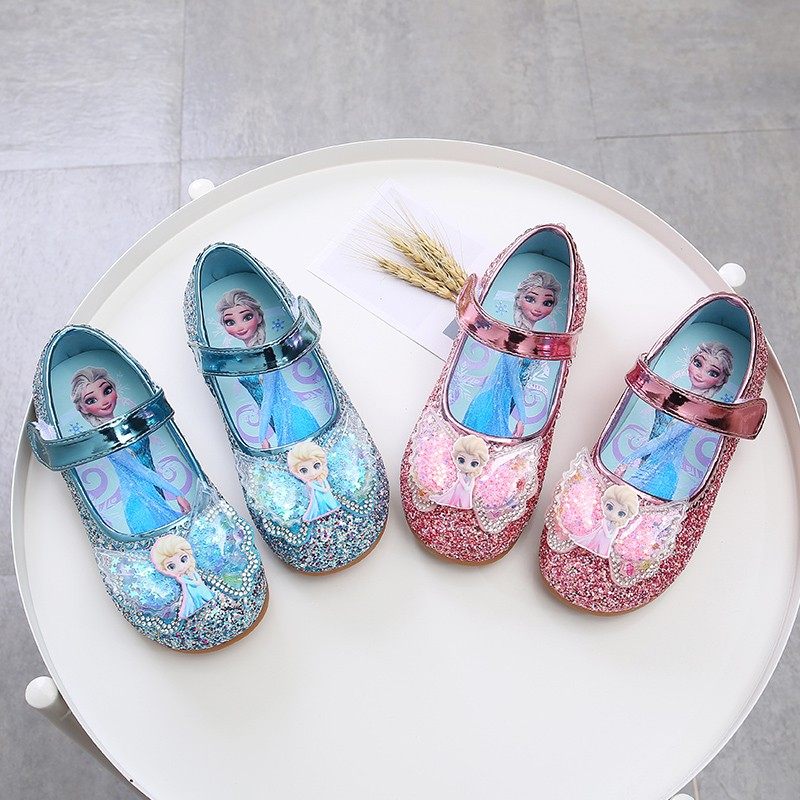 真皮女童冰雪奇缘公主鞋2025春秋新款儿童软底皮鞋女孩洋气单鞋子