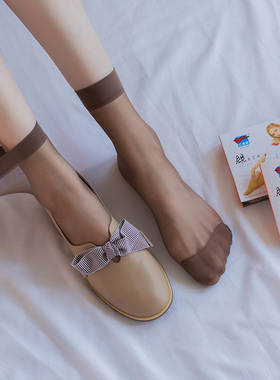 15双红辣椒丝袜女水晶丝短丝袜2203超薄防勾短袜耐磨隐形透明夏季