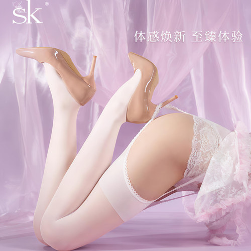 性感蕾丝一体吊带丝袜薄长筒袜女