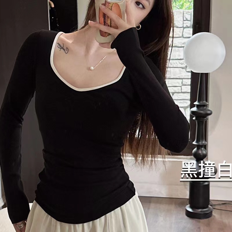 春秋款中厚保暖打底上衣文胸磨毛