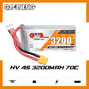 70C 15.2V HV电动直升机FPV固定翼动力锂电池 GNB高能3200mAh
