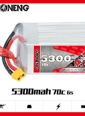 GNB高能 5300mAh 6S2P 22.2V 70C遥控汽车RC模型锂电池LiPo可定制