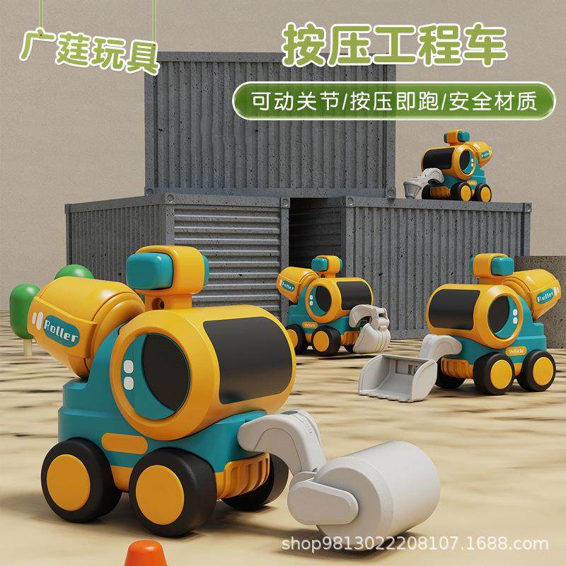 2025年新款儿童玩具男孩爆款按压惯性网红小汽车宝宝益智玩具动物