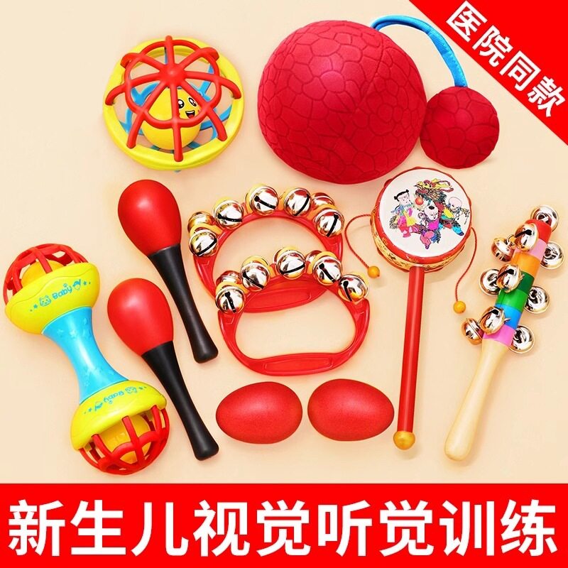 手摇铃婴儿玩具0-1岁沙锤拨浪鼓