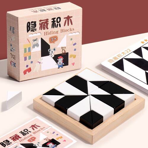 隐藏积木拼图益智玩具儿童逻辑思维训练智力开发动脑专注力男女孩