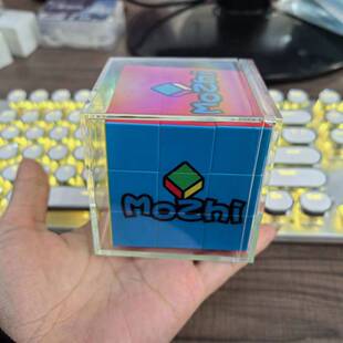 魔方亚克力盒子魔方专用收纳盒透明带盖子手办防尘包装收纳小盒子